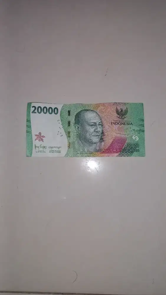 Uang kertas Rp 20 rb no seri unik
