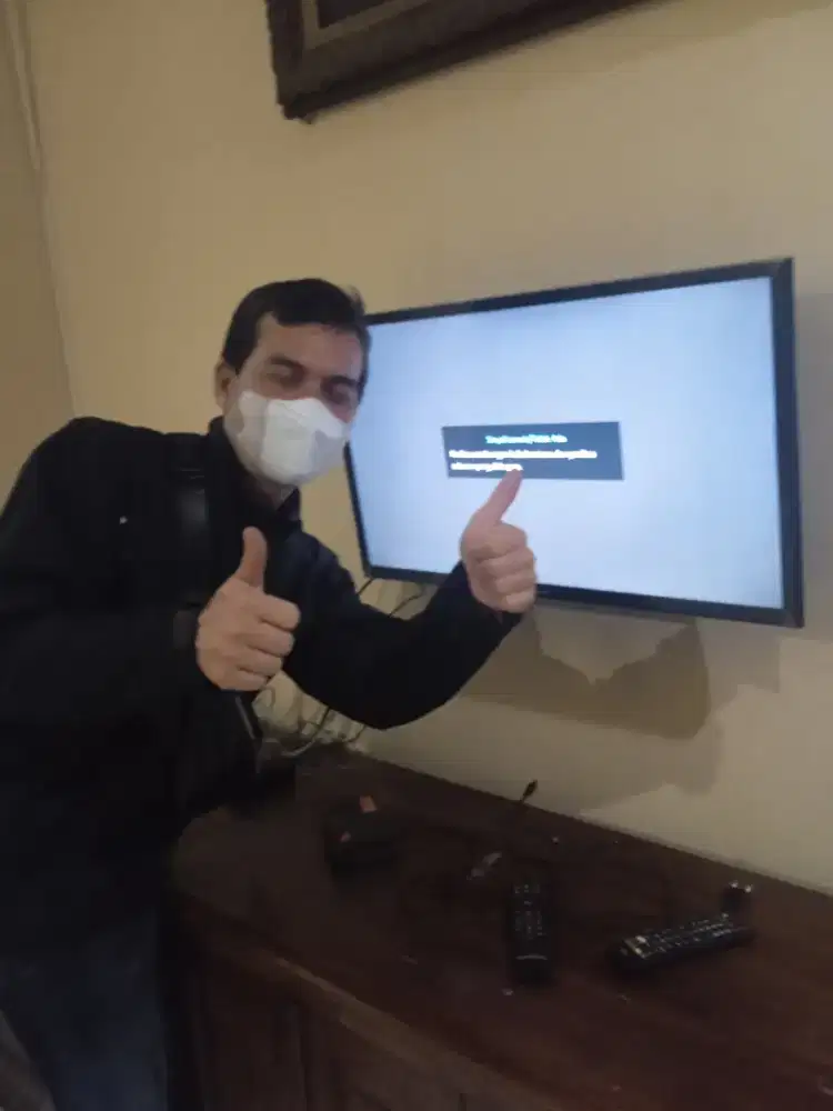 Bracket TV led lcd plus pasang