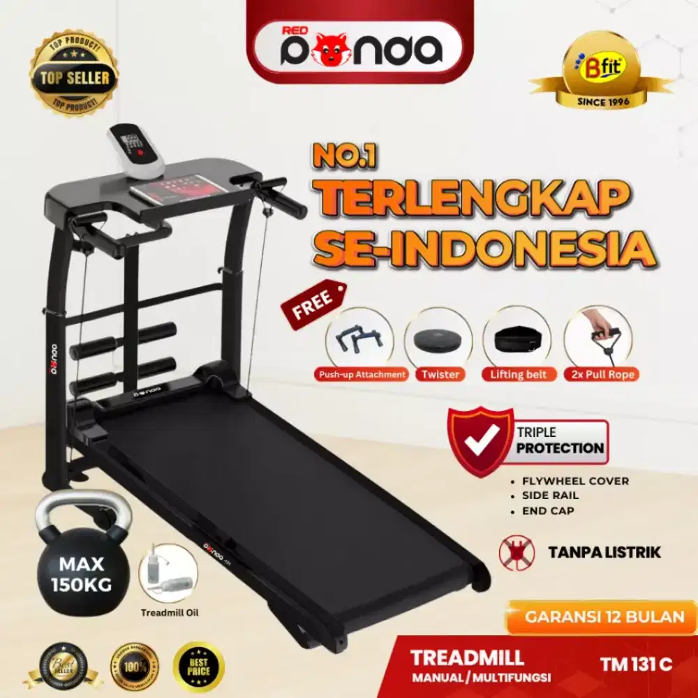SR Treadmill Manual Banyak Bonus RedPanda Bonus Trimer Multifungsi