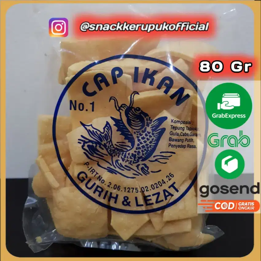 Snack Kerupuk Model Jangek Ikan Keripik Asin