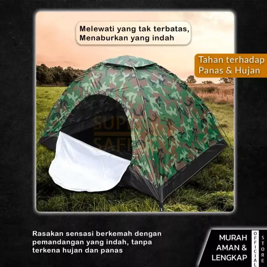 Tenda Camping Motif Amry 2-4 Orang