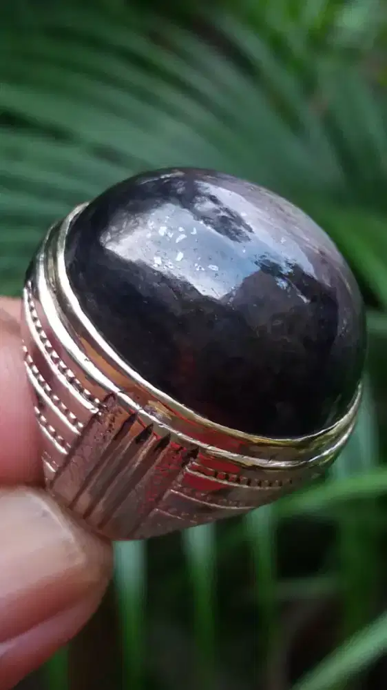 Jual Batu Cincin Permata Black Sapphire super Jumbo Antique TOP