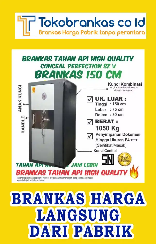 brankas conceal strong size 5 ber SNI 18Jtan Tahan Api bukan abal-abal