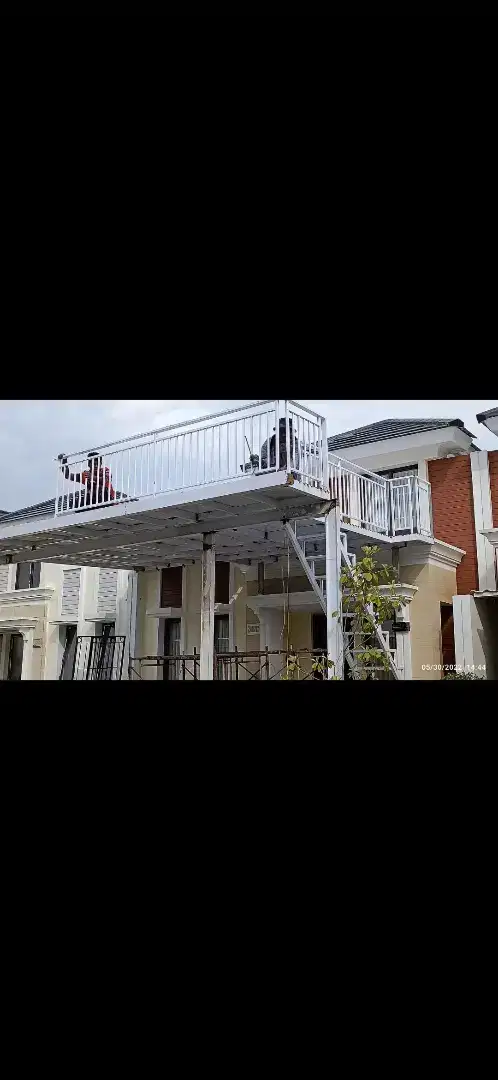Kontruksi kanopi lantai plat balkon minimalis JP