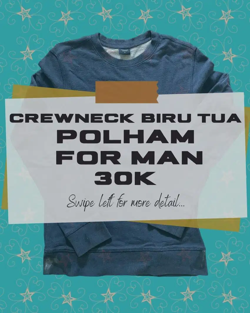 CREWNECK BIRU TUA POLHAM | FOR MAN