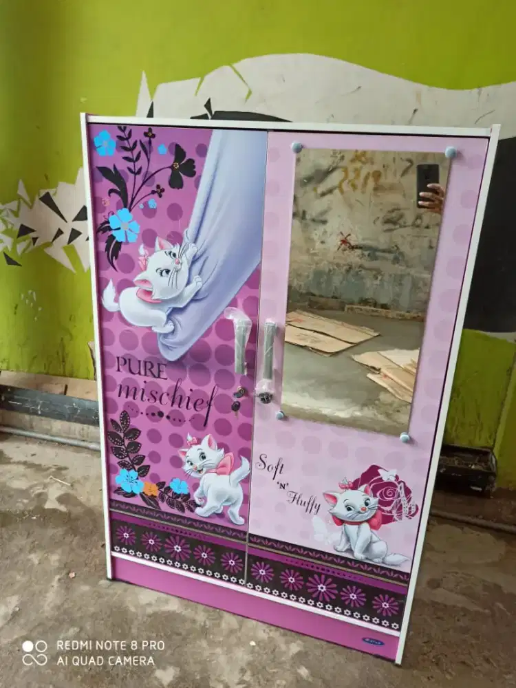 Lemari Baju Anak 2 Pintu/ Lemari Pakaian Anak 2 Pintu Marie The Cat 88