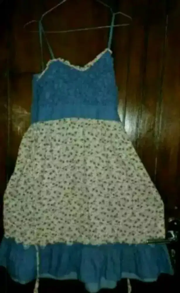 Preloved dress katun dan cardigan rajut