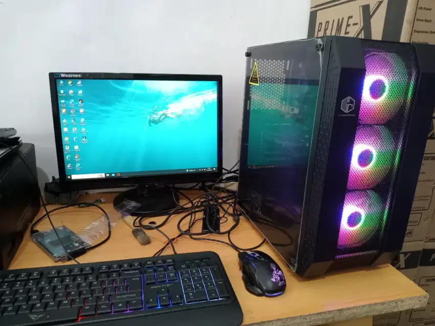 Pc Komputer Gaming/Editing Core i5 10400f | 8Gb | 512Gb | Vga Gtx750Ti