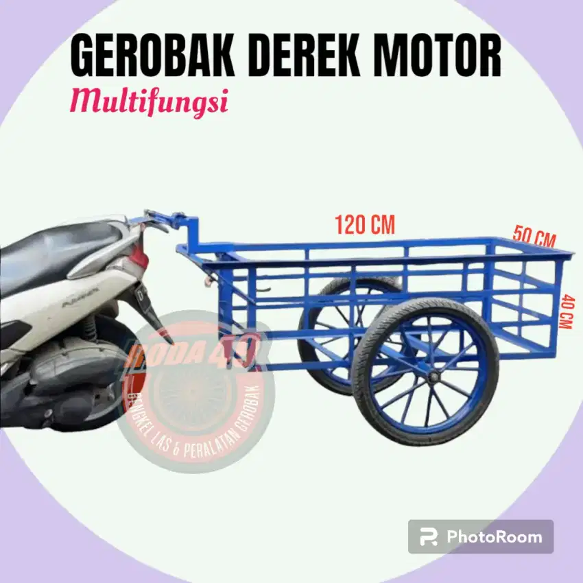 Gerobak Derek motor ukuran P.120 L.50  T.40