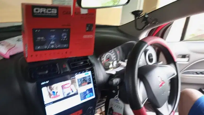 Pemasangan head unit android orca 9 inc di Mitsubishi Mirage