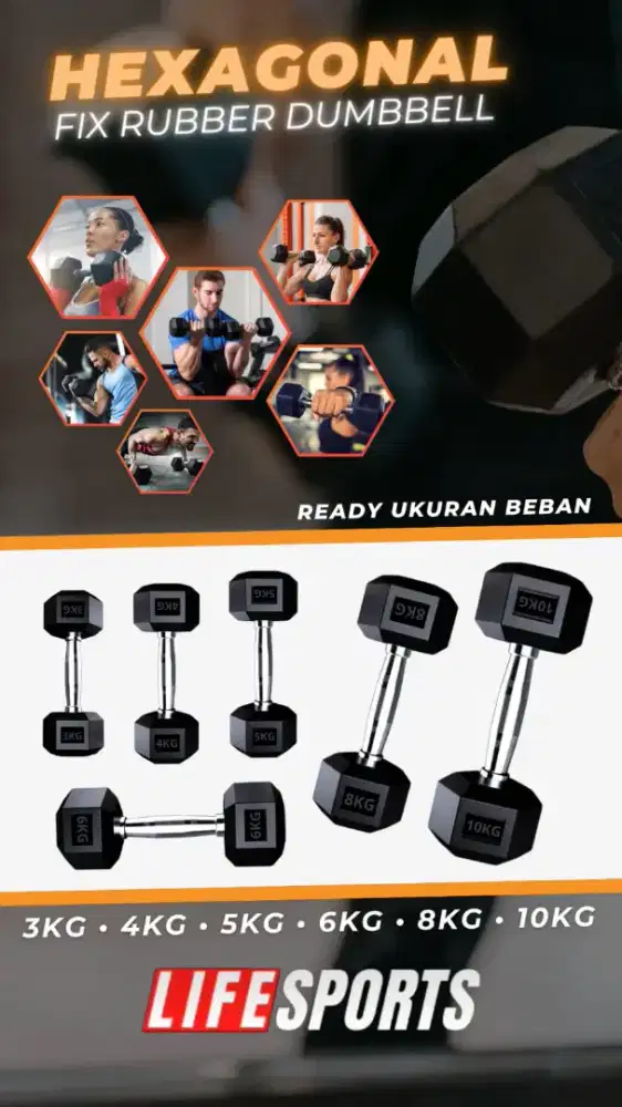 Dumbbel hexagonal