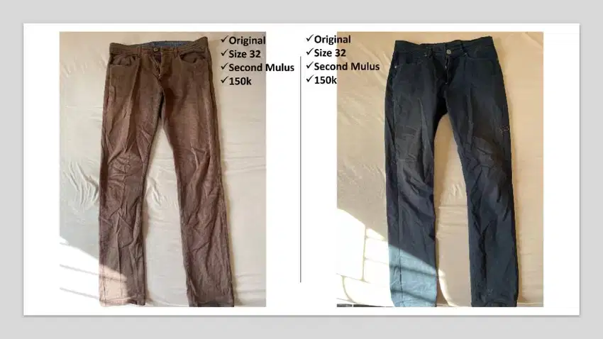 MAX. Celana Panjang Original Second Mulus Size 32 (BISA BARTER/TT)