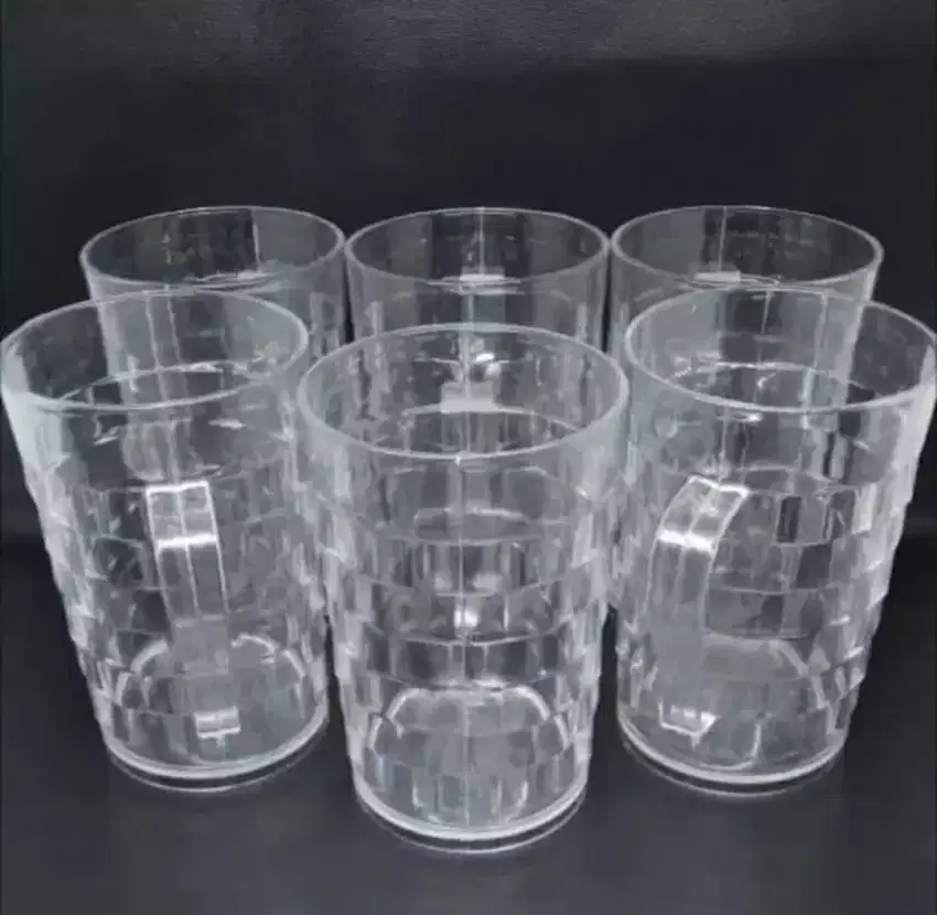 Gelas Plastik Gagang 6 pcs