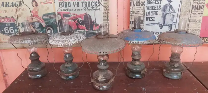 Lampu minyak gantung buat pajangan hotel ato cafe