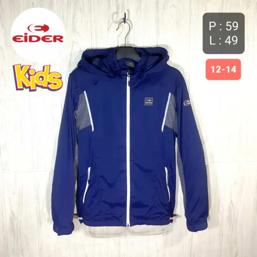 Jaket Windbreaker Anak Remaja EIDER Xenoa Usia 121314 Second Original