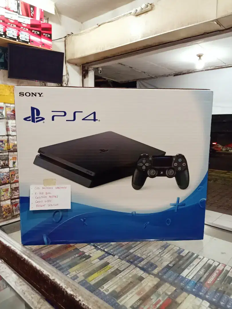 PS4 SLIM BARU 500GB+GAME BEBAS PILIH+1STICK+KABEL LENGKAP