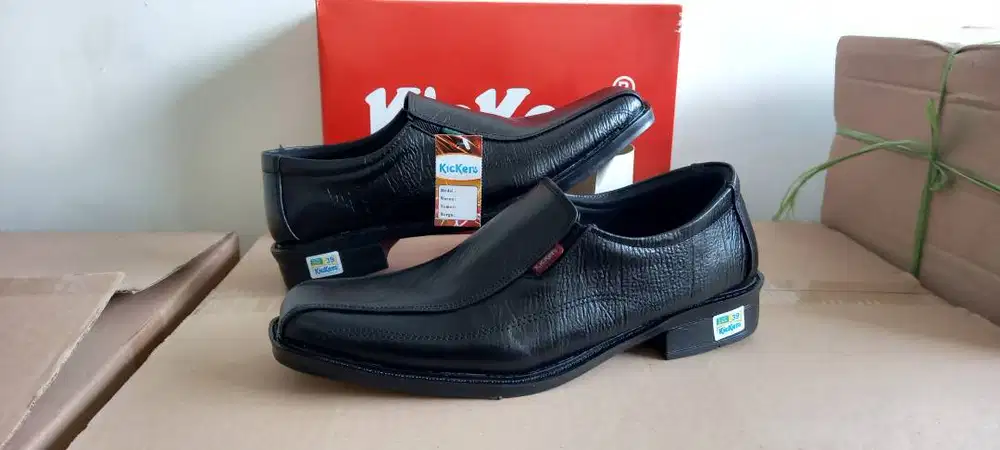 Sepatu Kulit Asli Pantofel Slip On Elegan Mewah Murah
