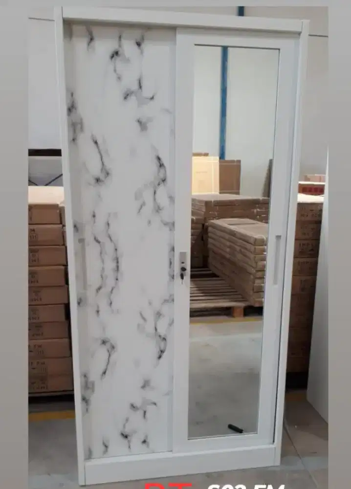 Lemari Besi Baju 2 Pintu / Lemari Besi Pakaian 2 Pintu Sliding 26