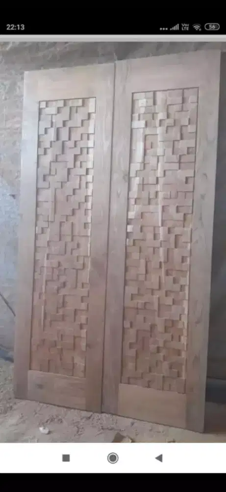 Daun pintu kupu tarung + kusen