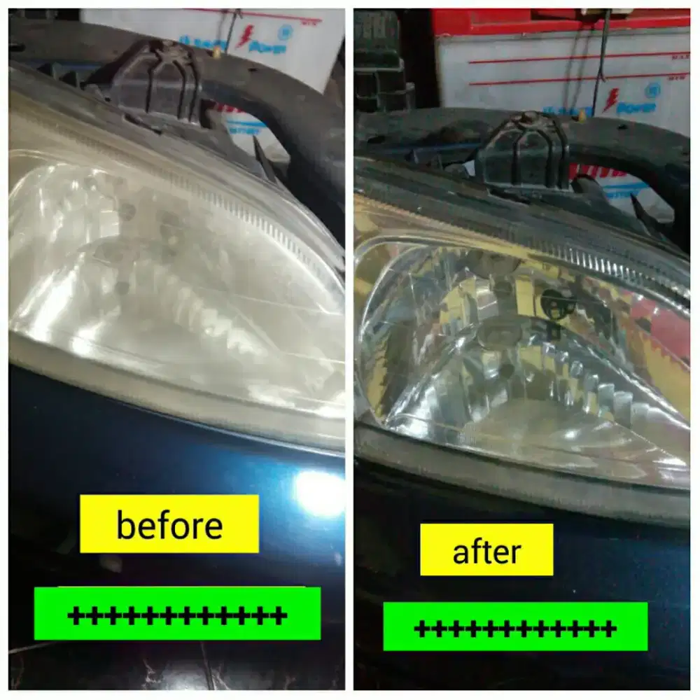 Poles lampu mobil - kaca wiper berjamur