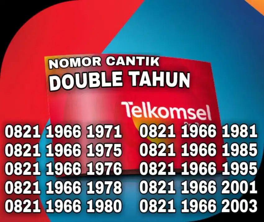 Nomor Cantik simPATI 4G LTE Kartu Perdana Nomer Double Tahun Lahir