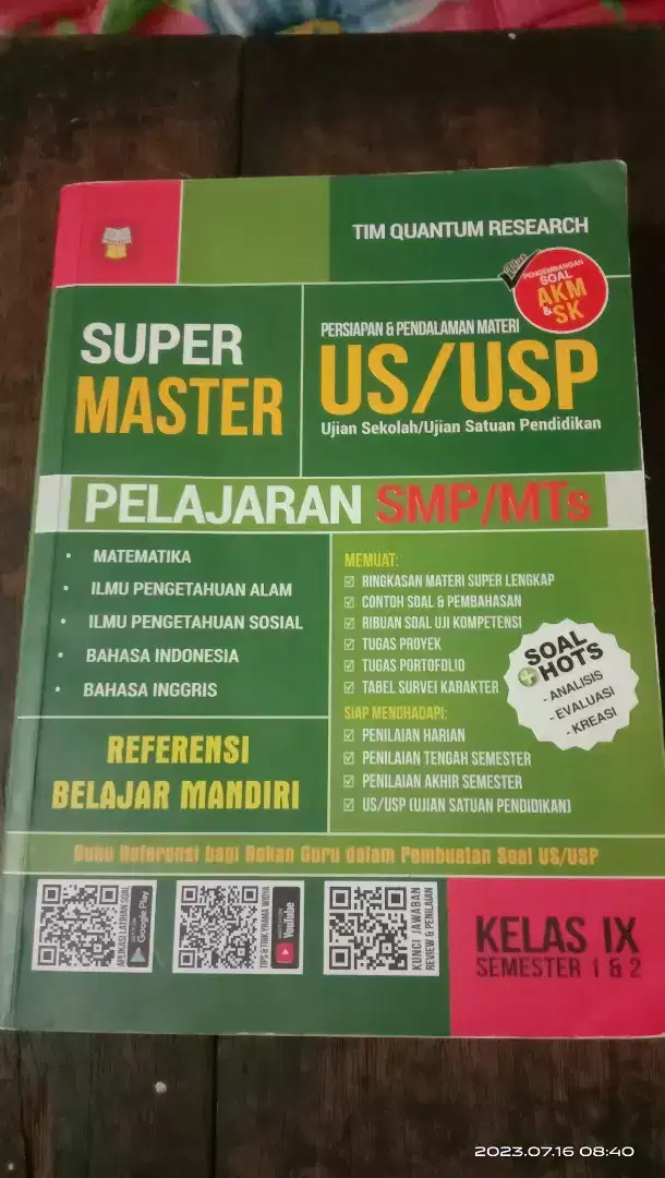 SUPER MASTER US/USP pelajaran SMP/MTs kelas IX