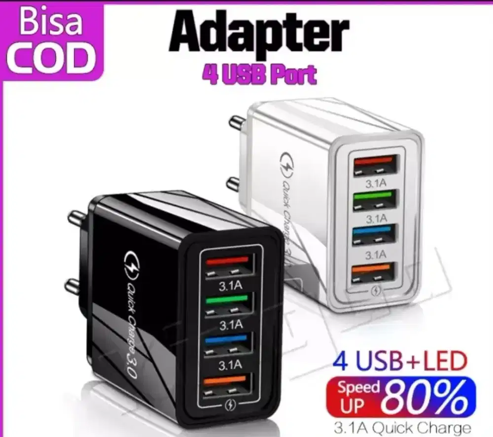 Free ongkir Adapter Charger 4 port
