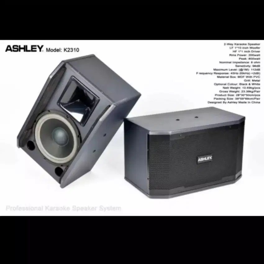 2 Biji Speaker Pasif 10inch Cafe Karaoke Ashley K2310 K 23109