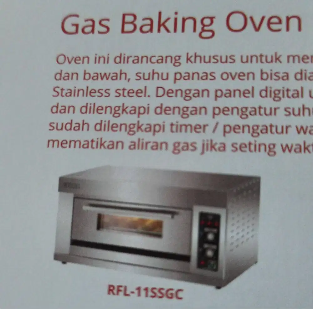 Oven Gas Getra Digital 1 Deck 1 loyang RFL11SSGC