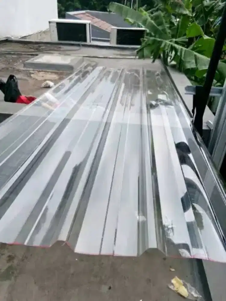 Kanopi baja ringan atap spandek bening clear