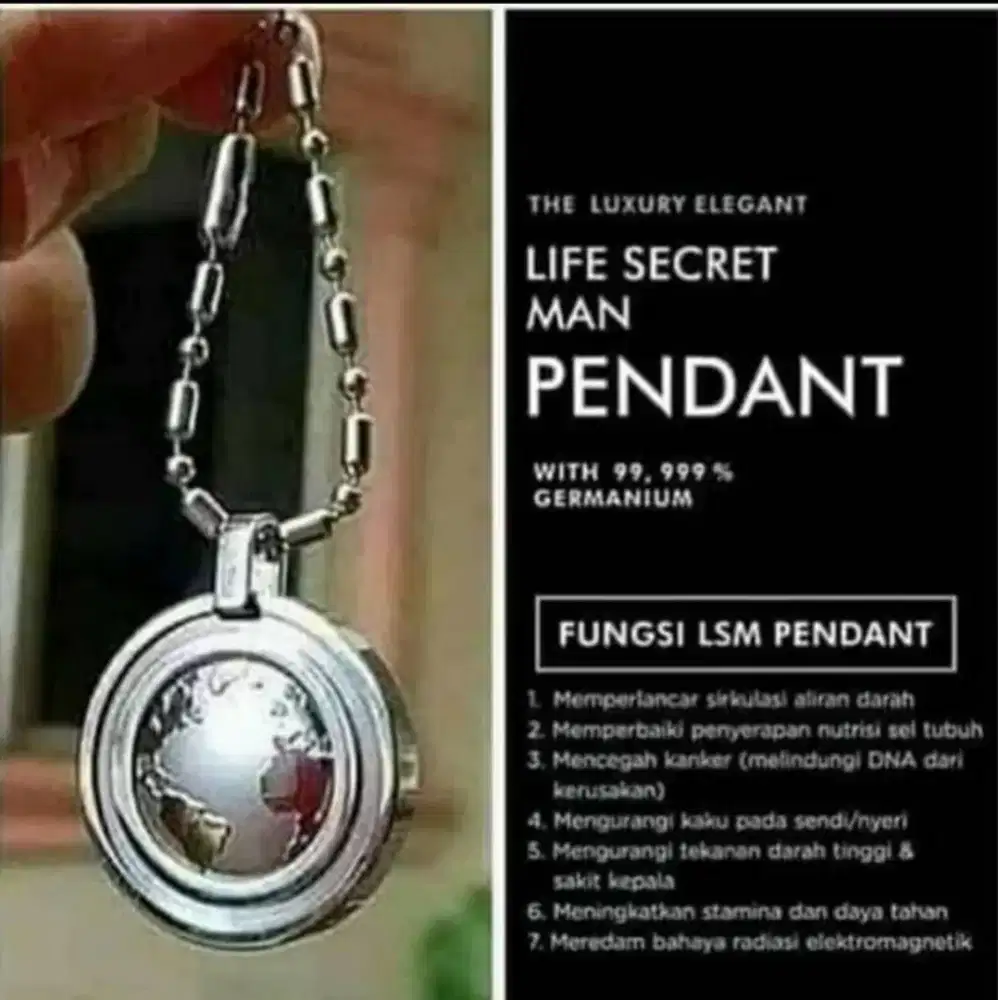 BU Jual Cepat Kalung Pendant Life Secret Man (LSM)