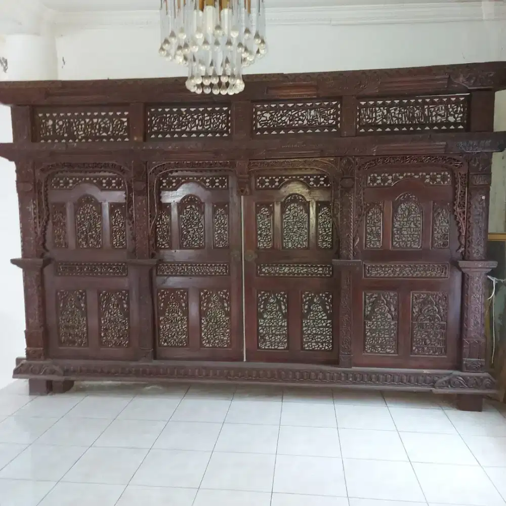 Langka!! Gebyok Kayu Jati Ayat Kursi 1990