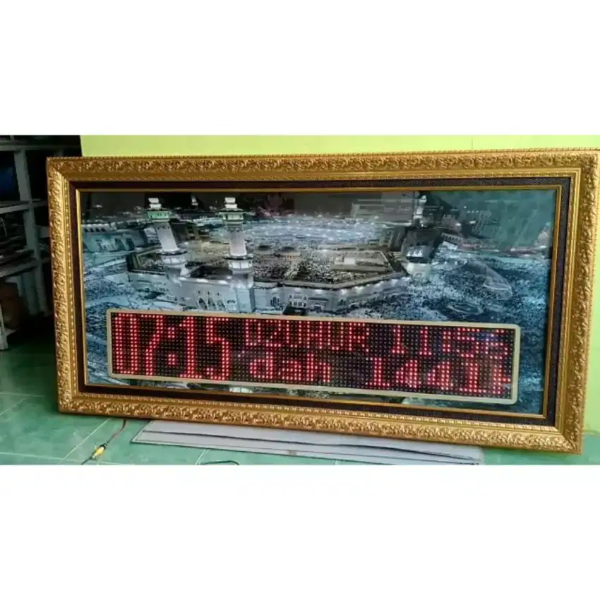 Jam Jadwal sholat ukuran 100cmx 50 cm