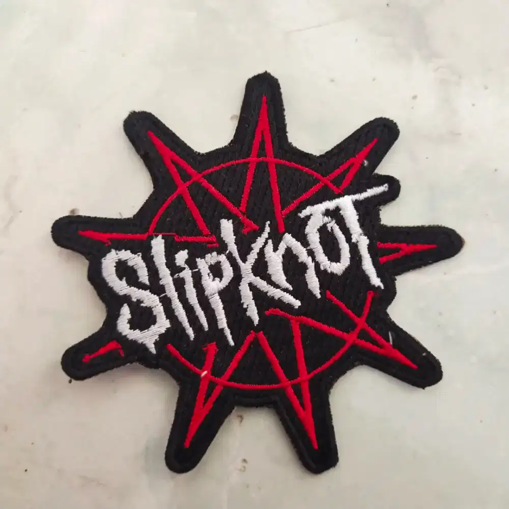 Emblem patch bordir slipknot logo