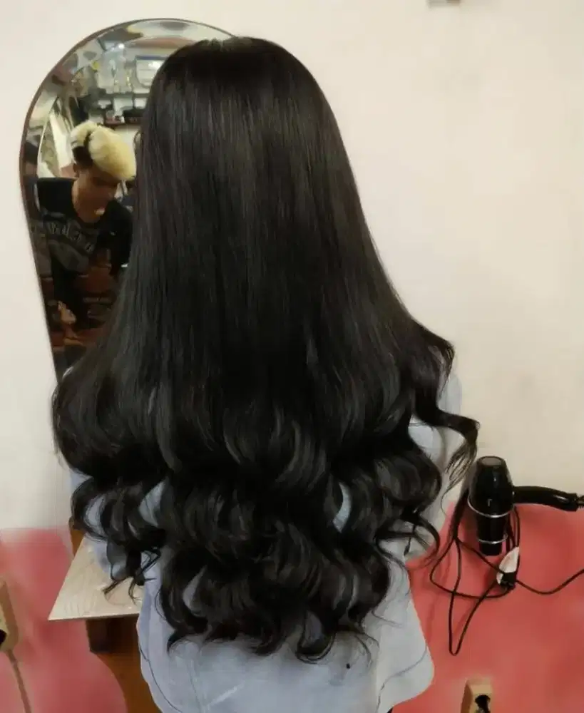 Sambung rambut/ hair extension 100% rambut asli colouring keratin, n