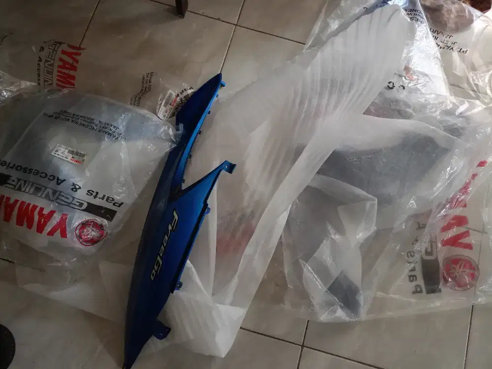 Full Cover body halus Yamaha freego warna biru ory