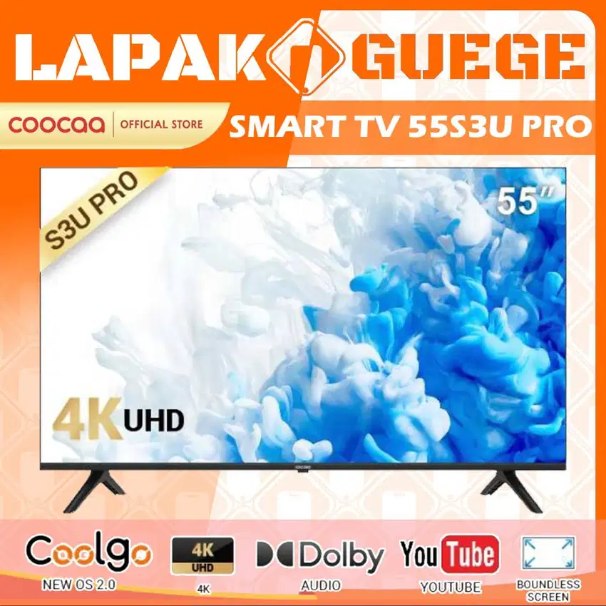 LED TV 55 INCH COOCAA 55S3U PRO 4K UHD SMART DIGITAL TV DOLBY WIFI HDR