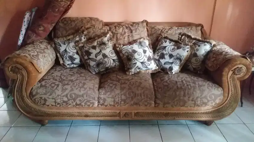 Kursi Ruang Tamu Sofa Kayu Jati Mewah Besar