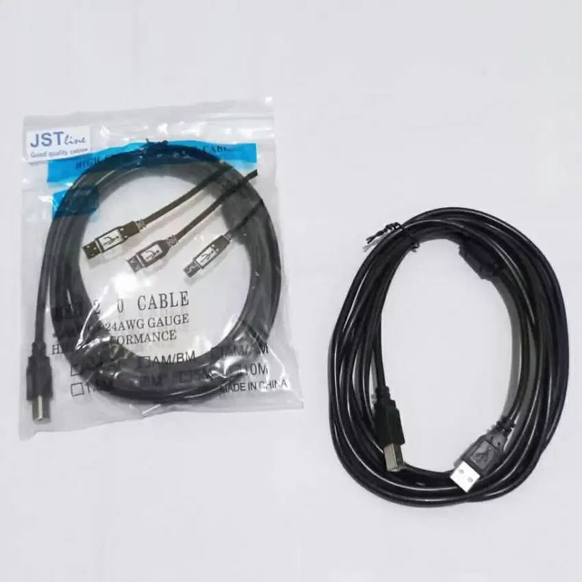 Kabel Printer Standar 1.5M 3M 5M 1.5 3 5 Meter Warna Hitam