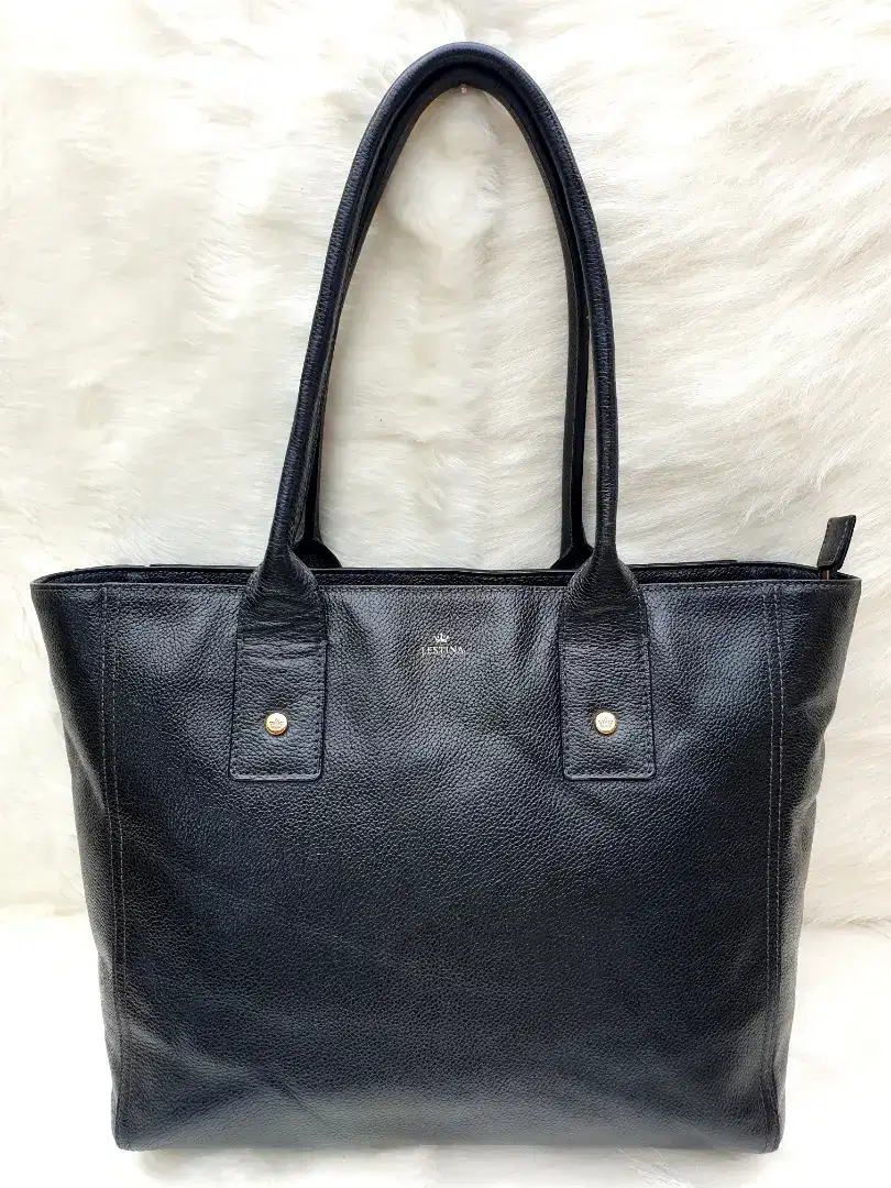 Tas Import Eks Jestina Totebag Shoulder Bag Kulit Asli Hitam