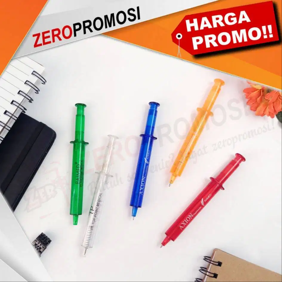 Souvenir Pen Promosi Pulpen Suntik