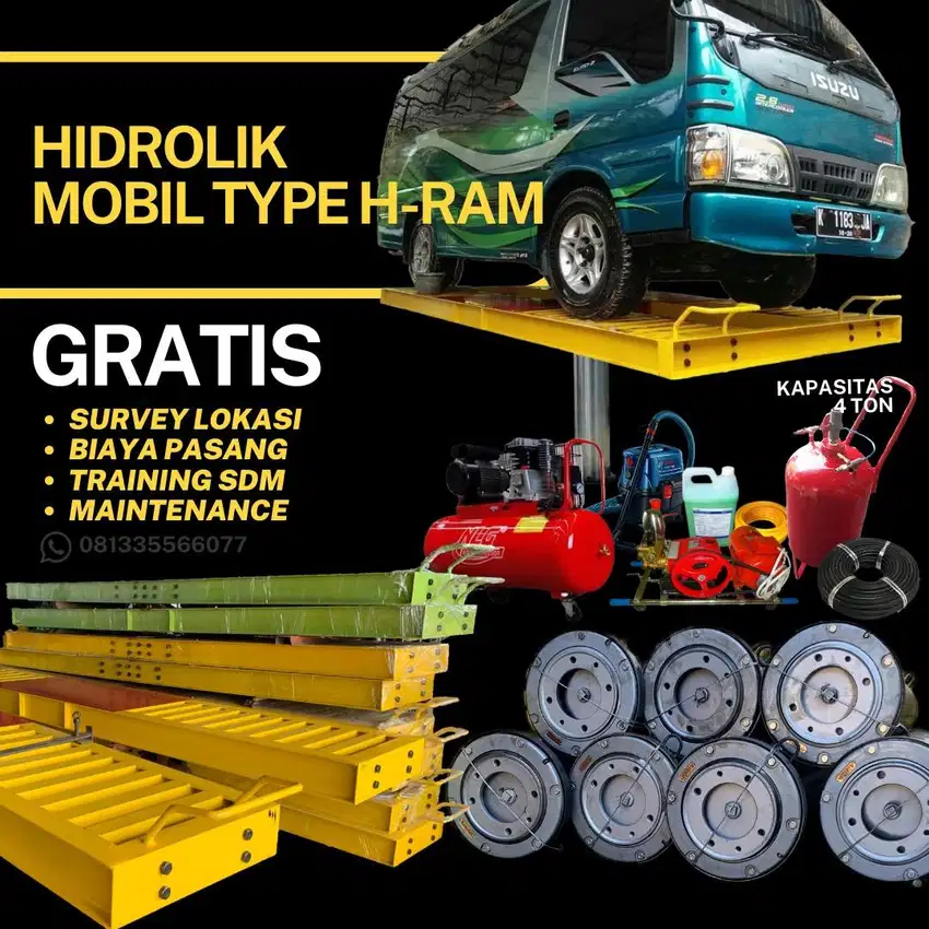 Hidrolik cuci mobil bergaransi 5 tahun