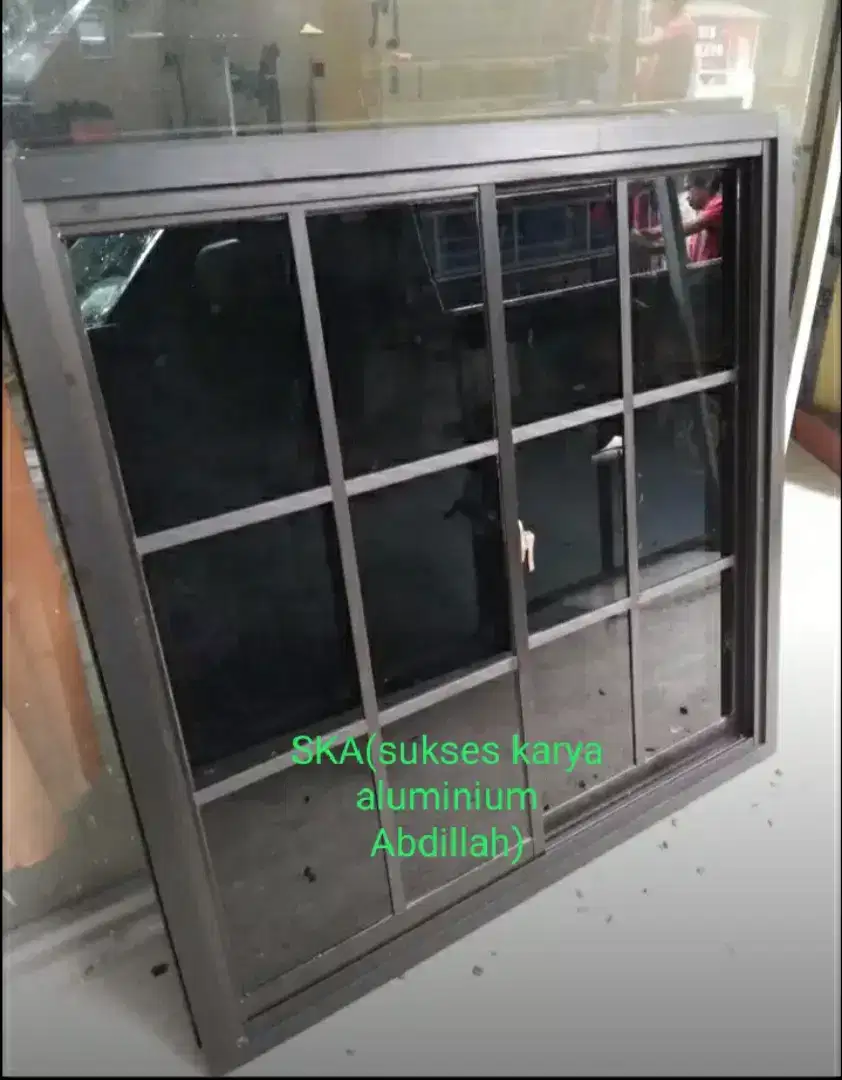 Jendela aluminium sliding (ornamen)uk 120x120