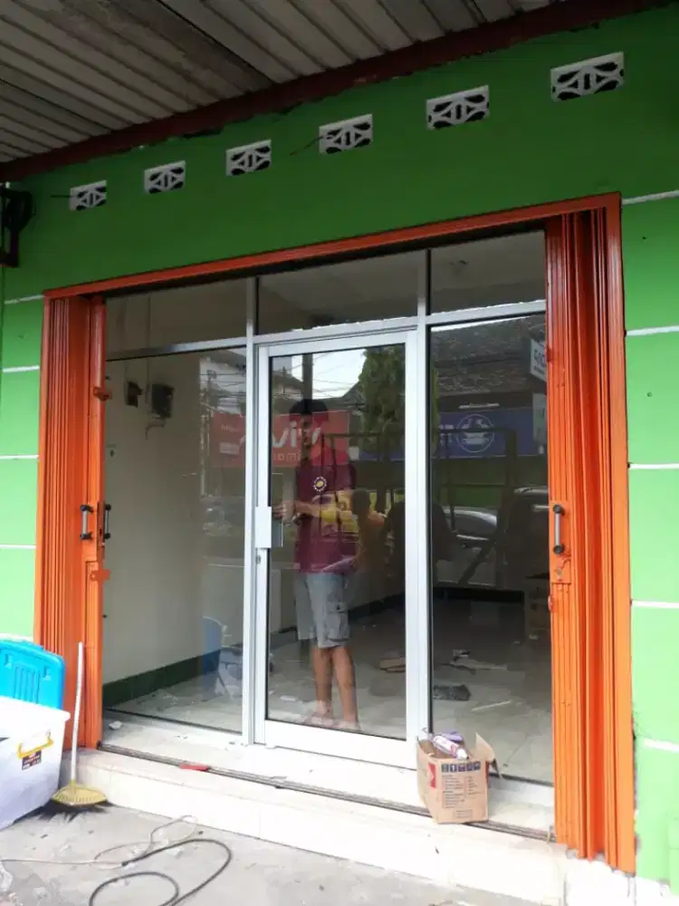 Pintu kaca alumunium  jendela kaca boven lipat geser putar jungkit
