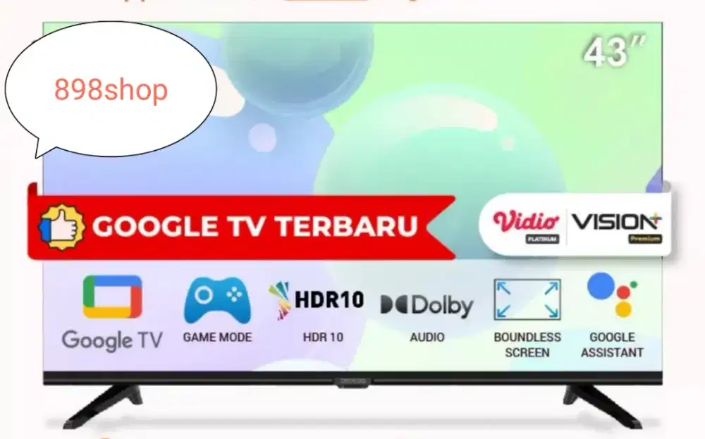 Google TV Android - Coocaa TV 43 Frameless FullHD Dolby Digital TV