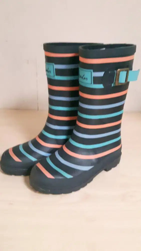 Sepatu Boots Hujan Anak : Joules Wellington Multi Stripe - Size 33