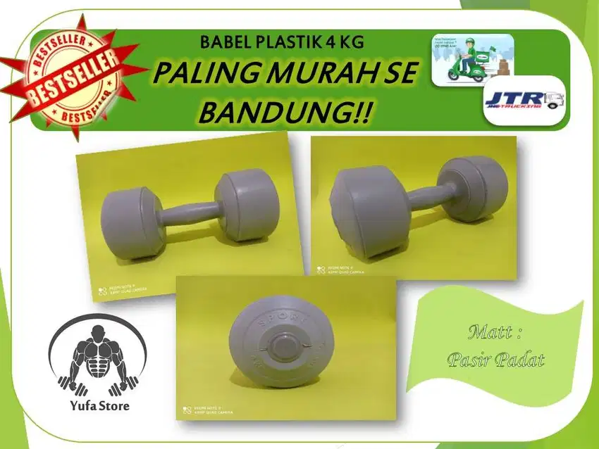 BARBEL DUMBELL PLASTIK 4 KG