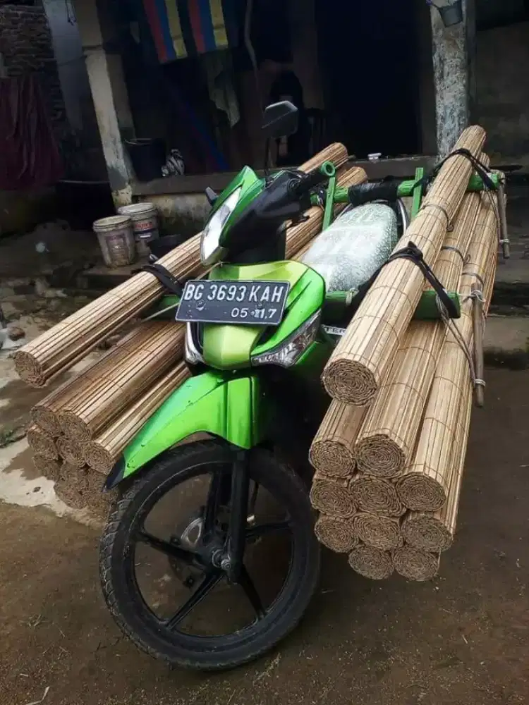 Kerei tirai bambu sawet untuk penutup panas dan hujan