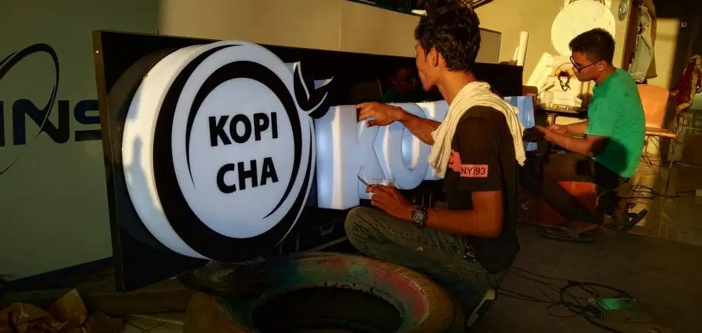 huruf timbul billboard letterboard cafe kopi coffee boba