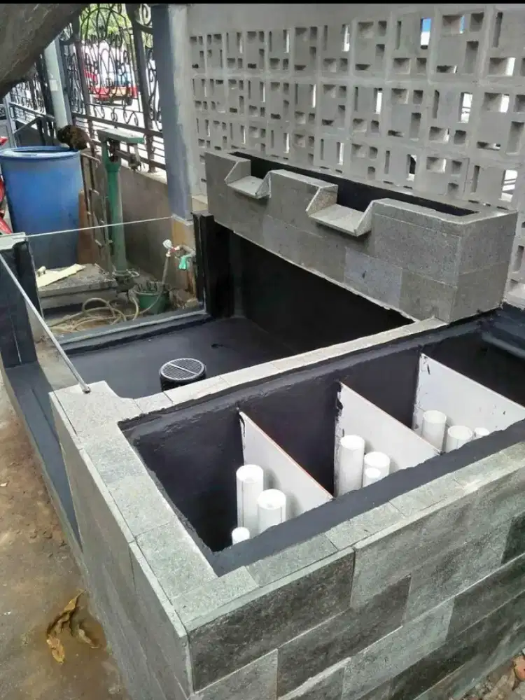 Pembuatan filter dan kolam koi
